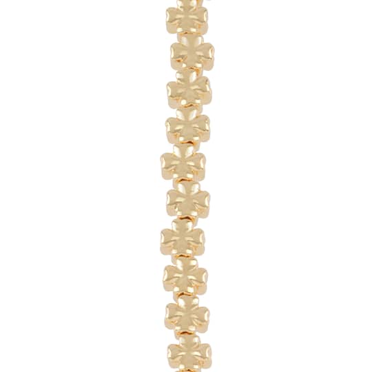 Gold Clover Beads, 6mm by Bead Landing™